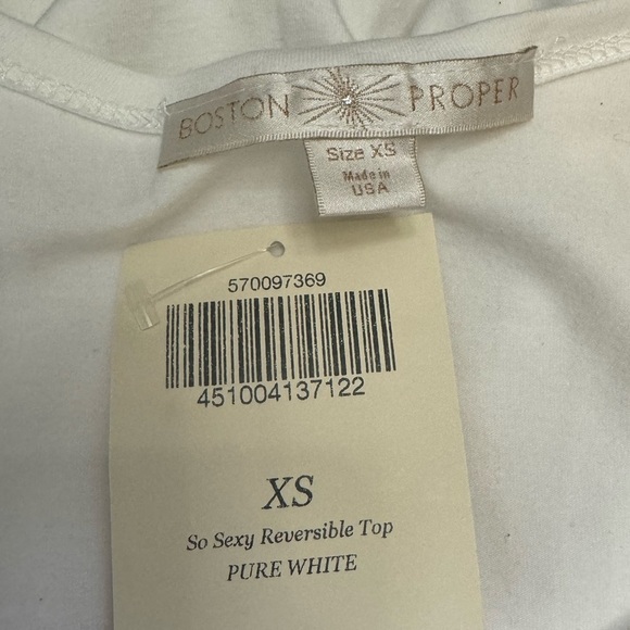 Boston Proper White Long Sleeve Top - Picture 3 of 3